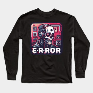 Cyber Retro Gaming Error Long Sleeve T-Shirt